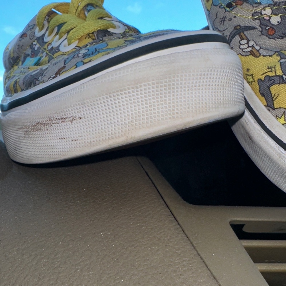 Vans Kids Simpson Cartoon Print Sneakers - Yellow and Gray men's 4.0 women 5.5 - Picture 10 of 10